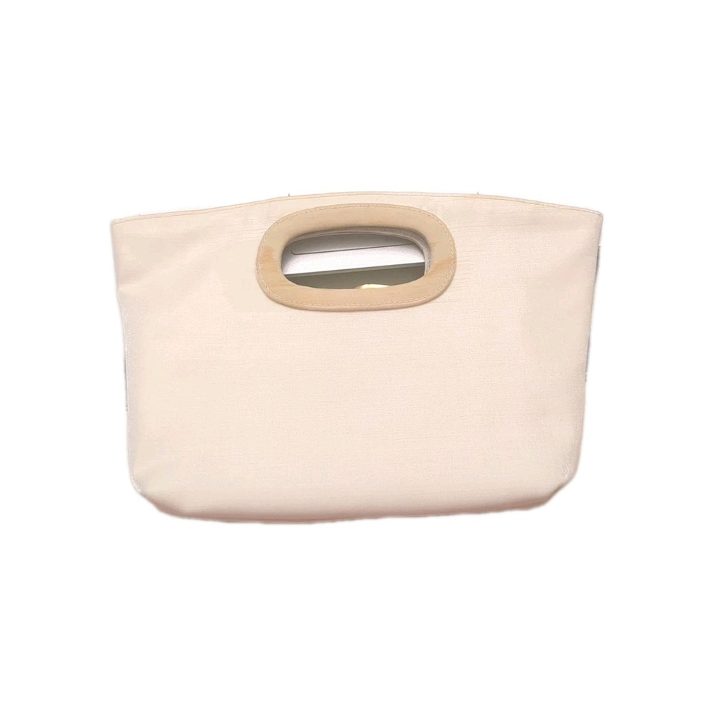 Pre-owned Vintage La Regale Satin Off-White Evening Mini Bag (Stained, See Pics)